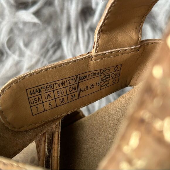 Vionic Amber tan cork style slingback strappy sandals women’s shoe size 7 - Picture 11 of 11